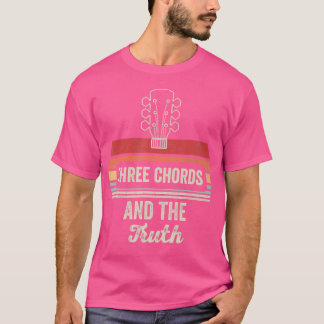 Three Chords And The Truth Guitar Music T-Shirt