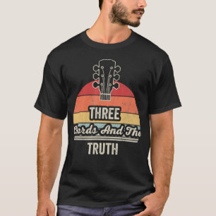Three Chords And The Truth Guitar Sunset T-Shirt