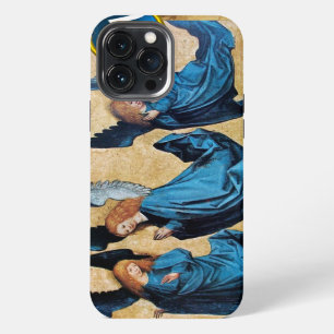 THREE CHRISTMAS ANGELS IN BLUE PARCHMENT iPhone 13 PRO MAX CASE