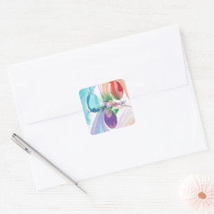 Three Christmas Balls Happy Holidays Stickers