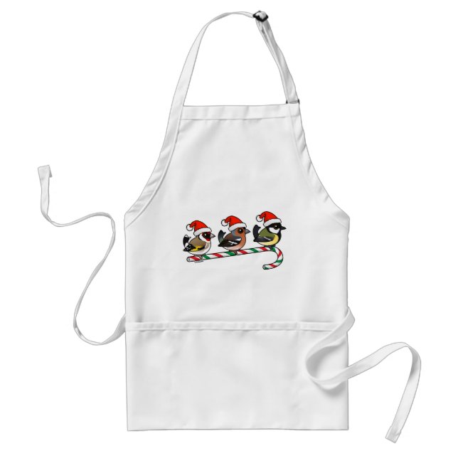 Three Christmas Finches (EU) Standard Apron (Front)