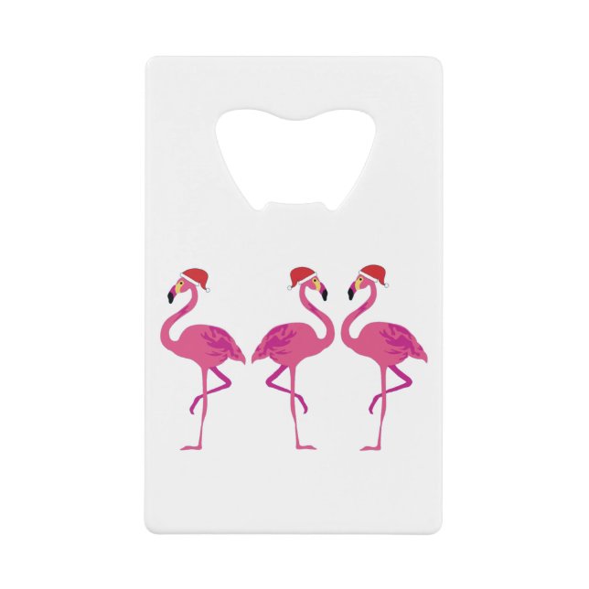 Three Christmas Flamingos (Front)