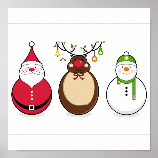 Three Christmas Friends Poster (Front)