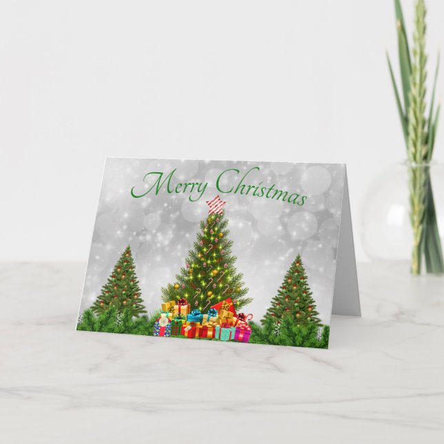 Three Christmas Tree's Card (Front)