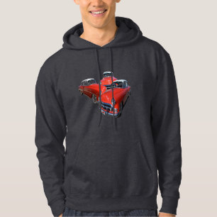 Three Classy Red And White Vintage Cars, Hoodie