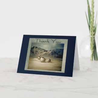 Three Clay Pots on Desert Floor Blank Thank You Card