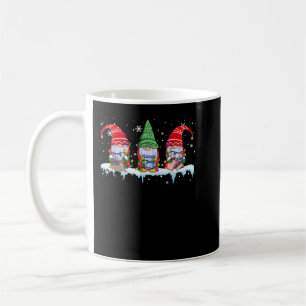 Three Cleaning Gnomes Funny Christmas Lights Gnome Coffee Mug