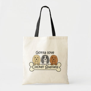 Three Cocker Spaniels Tote Bag