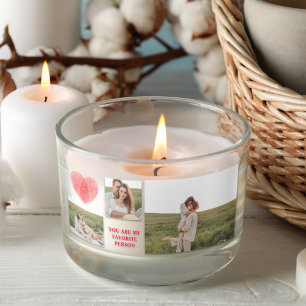 Three Collage Couple Photo Valentines Gift Rectangular Sticker