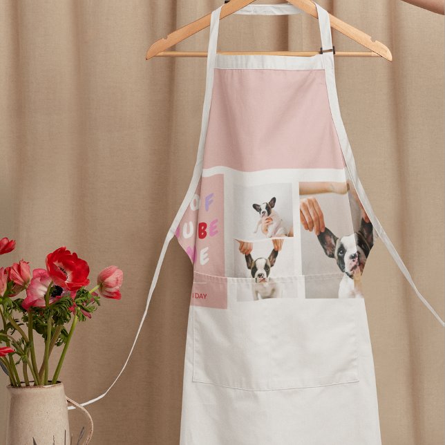  Three Collage Photo | Dog Valentines Gift  Apron (Creator Uploaded)