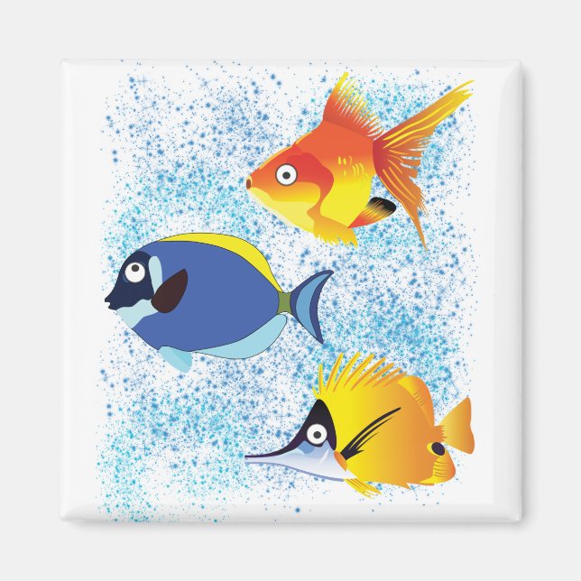 Three Colourful Fish Magnet (Front)