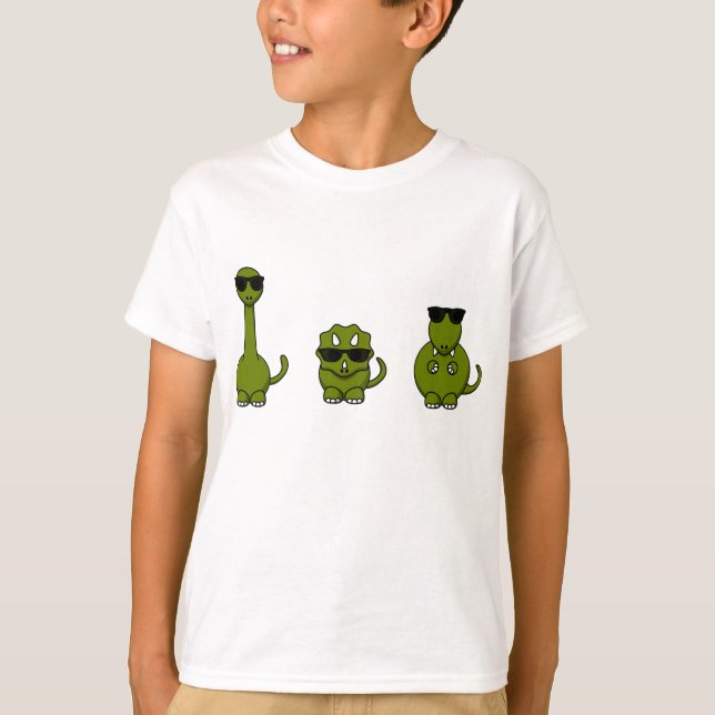 Three Cool Dinosaurs T Shirt (Front)