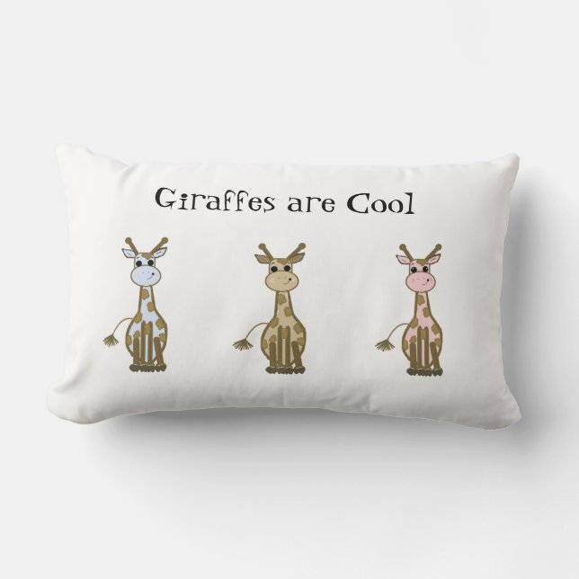 Three Cool Giraffes Lumbar Cushion (Front)