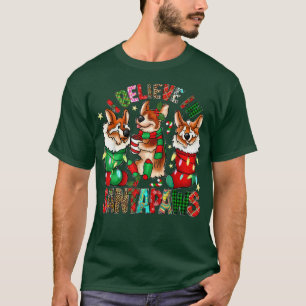 Three Corgi In Sock Christmas Santa Xmas T-Shirt