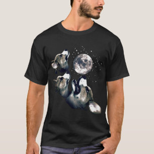 Three Corgi Moon Wolf Parody T-Shirt