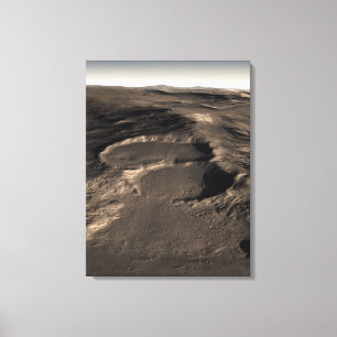 Three craters in the eastern Hellas region of M Canvas Print