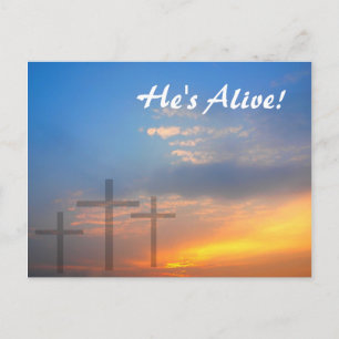 Three Crosses and Sunrise Postcard