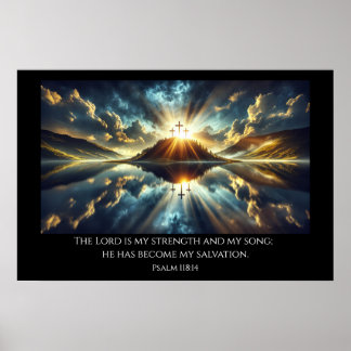 Three Crosses at a Lake  Poster