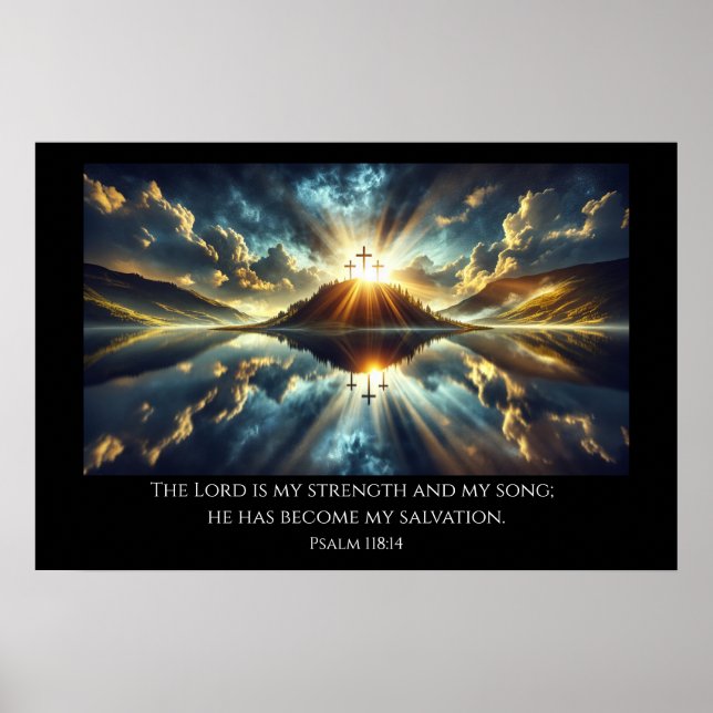 Three Crosses at a Lake  Poster (Front)