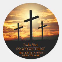 Three Crosses Bible Verse Sticker