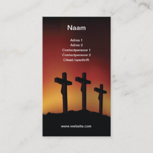 Three crosses business card