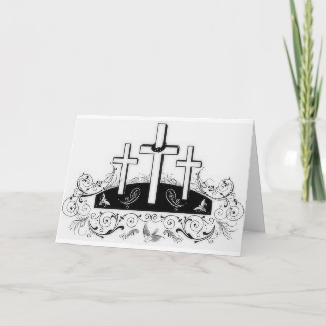 Three crosses holiday card (Front)
