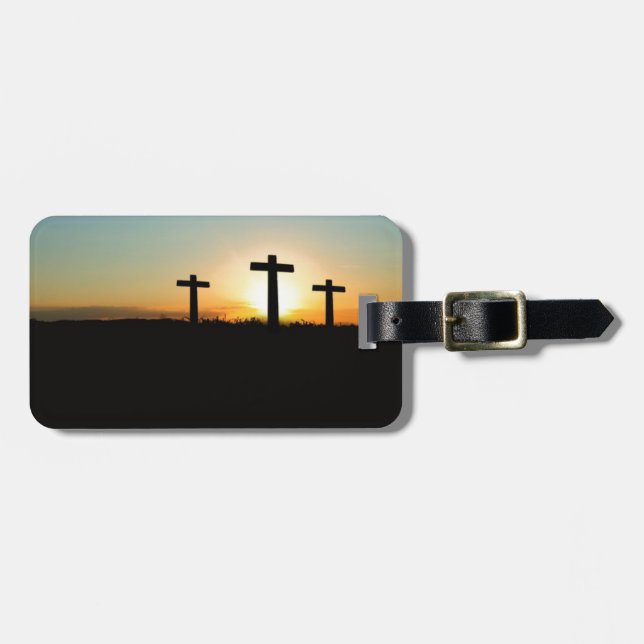 Three crosses luggage tag (Front Horizontal)