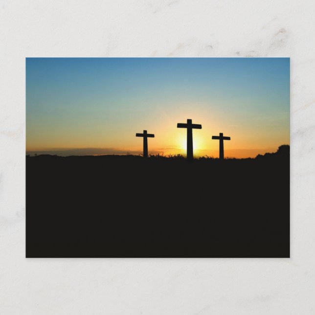Three Crosses On A Hill Postcard (Front)