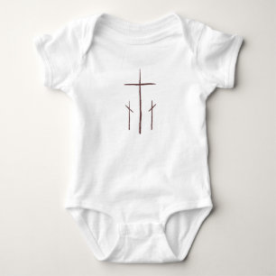 Three Crosses on Calvary Baby Bodysuit
