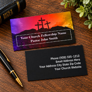 Three Crosses Rainbow Mountain Church Business Card
