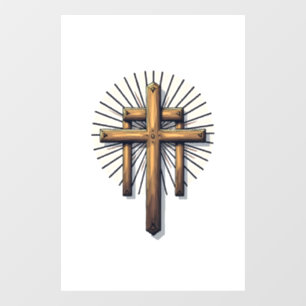 Three Crosses Vintage Engraving Faith Tee (1)