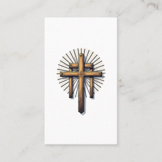 Three Crosses Vintage Engraving Faith Tee (1) Business Card