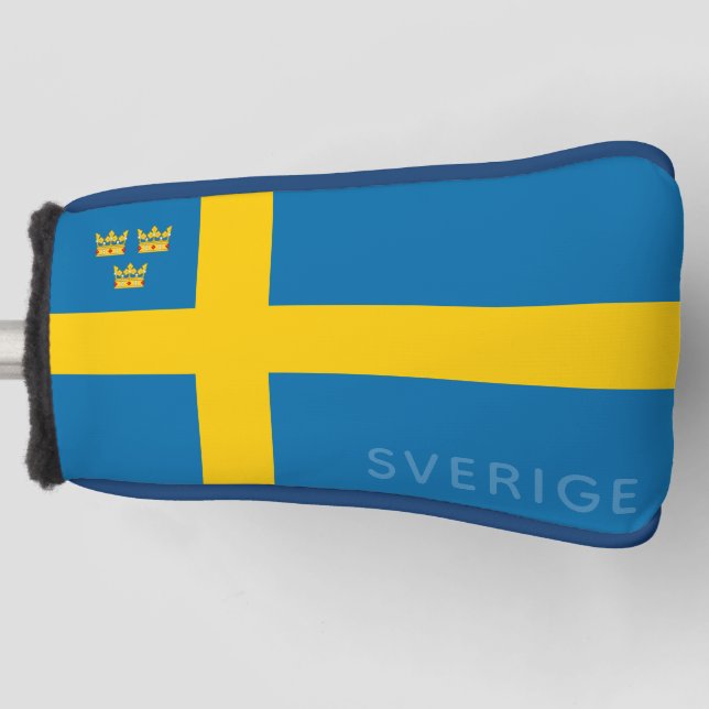 Three Crowns Swedish flag Golf Head Cover (Front)