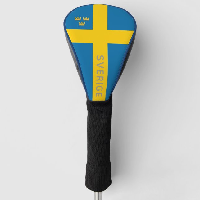 Three Crowns Swedish flag Golf Head Cover (Front)