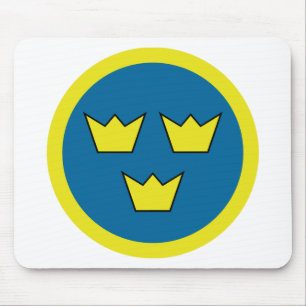 Three Crowns Swedish Insignia Mouse Pad