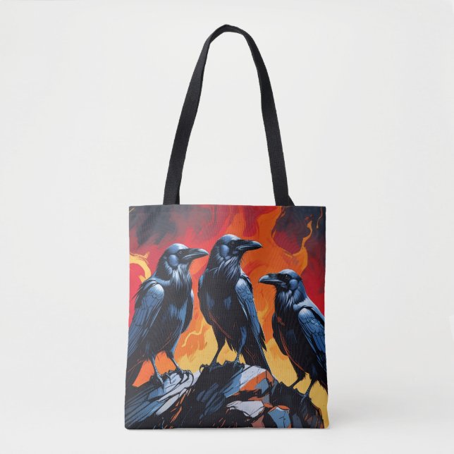 Three Crows Tote Bag (Front)
