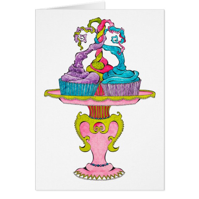Three Cupcakes Card (Front)