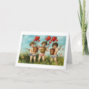 Three Cupids (2) Holiday Card