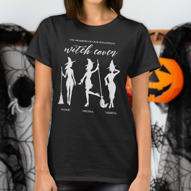 Three Custom Names Witches Friendship Halloween T-Shirt (Creator Uploaded)