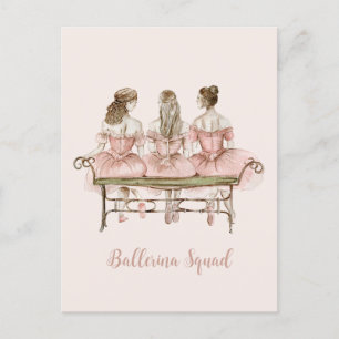 Three Cute Ballerinas  Postcard