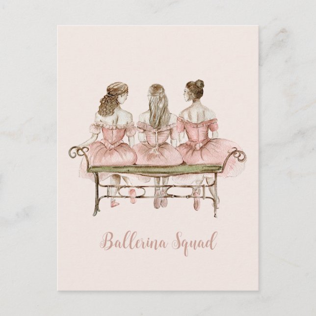 Three Cute Ballerinas  Postcard (Front)