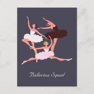Three Cute Ballerinas Postcard