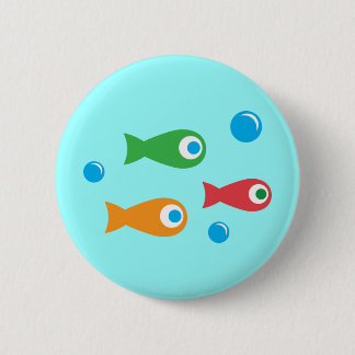 Three Cute Fish 6 Cm Round Badge