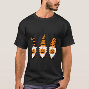 Three Cute Halloween Gnomes Unique Fall Pumpkin Ho T-Shirt