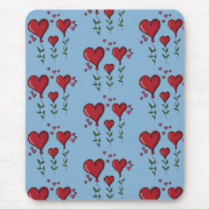 Three Cute Hearts Mouse Pad