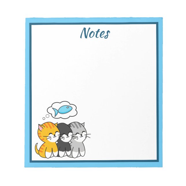 Three Cute Kittens Notepad (Front)