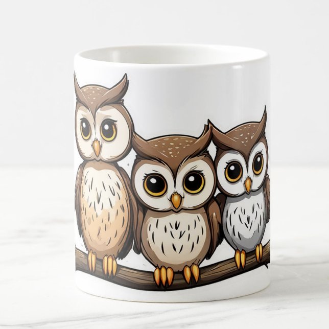 Three Cute Little Owl Coffee Mug (Creator Uploaded)