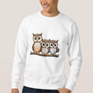 Three Cute Little Owl Sweatshirt
