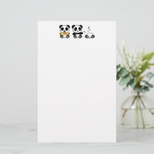 Three Cute Little Pandas Stationery