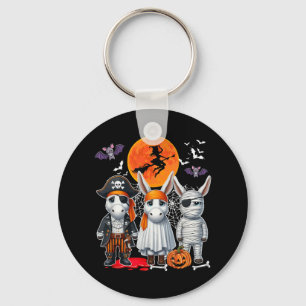 Three Cute Mules Cosplay Pirate Boo Mummy Hallowee Key Ring